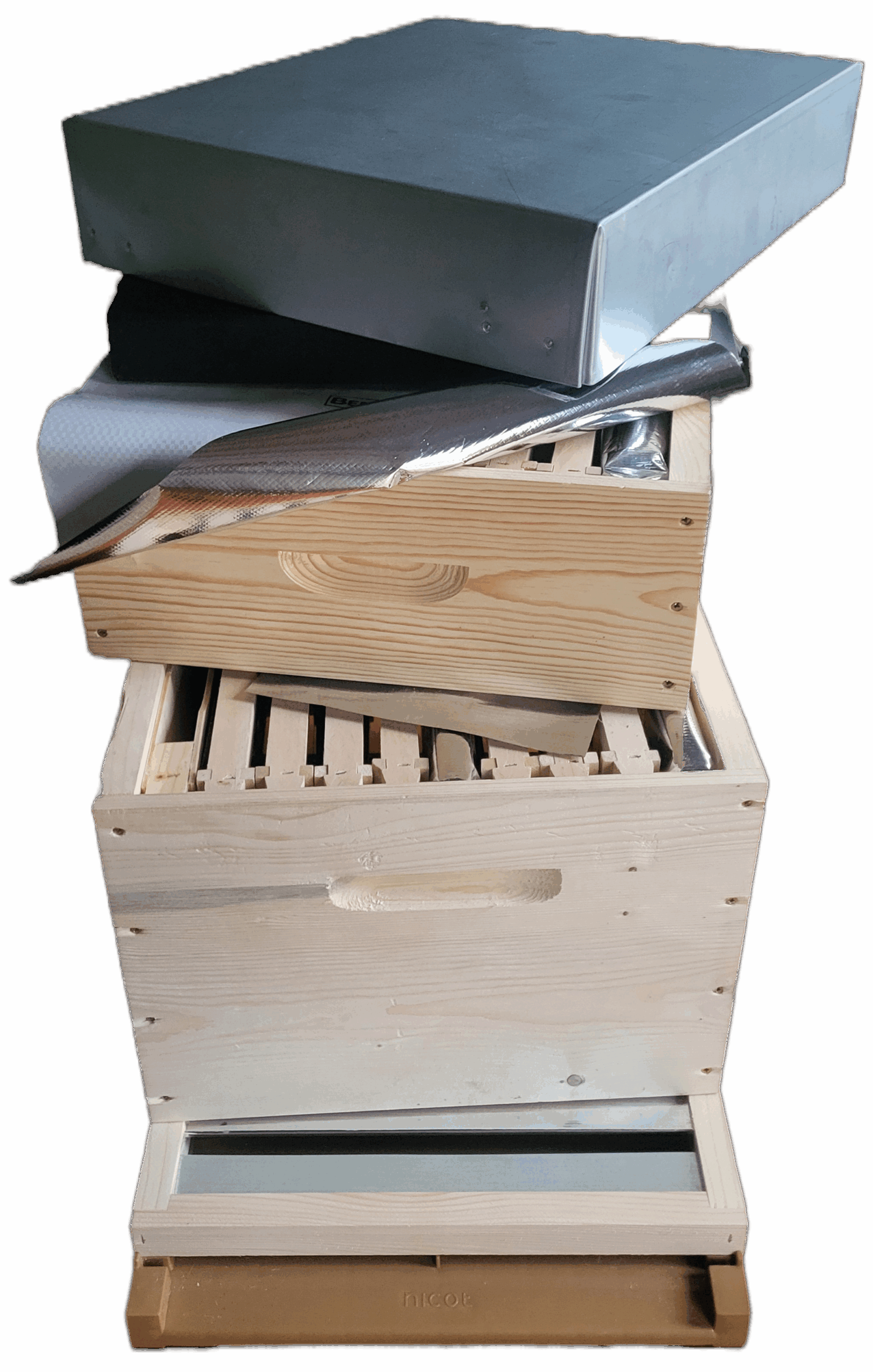 Nourrisseur cadre en bois isolé @RBC – Ruche Dadant – Image 5
